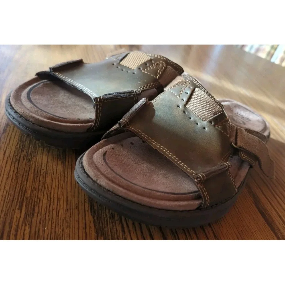 EARTH SPIRIT Men's Brown Cushion Sandals Size 8 Summer Festival BBQ‎ Beach Party